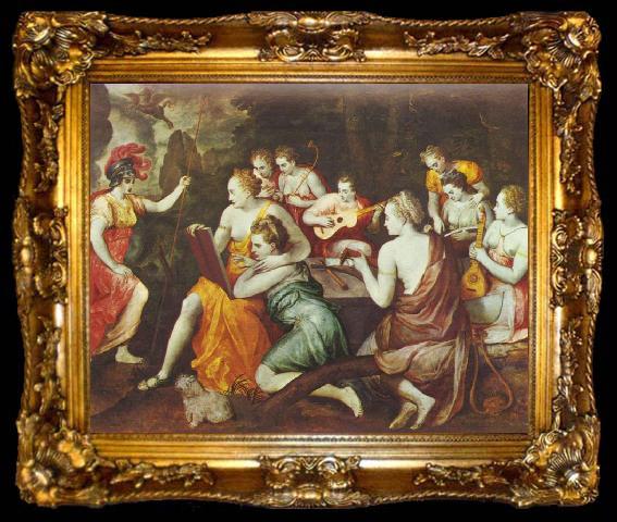 framed  FLORIS, Frans Athene bei den Musen, ta009-2